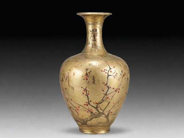 金花瓶楷梅花，古代文人的风雅与气节